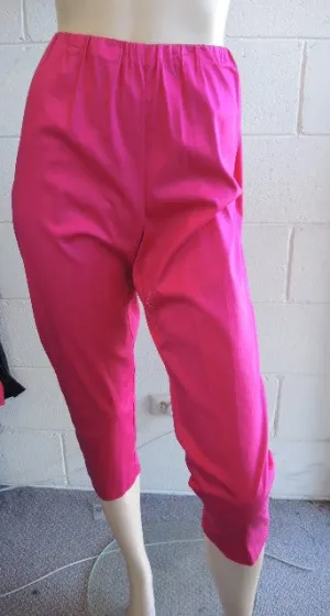 Swish Cotton Blend Stretch Pants (Hot Pink or Royal Blue)