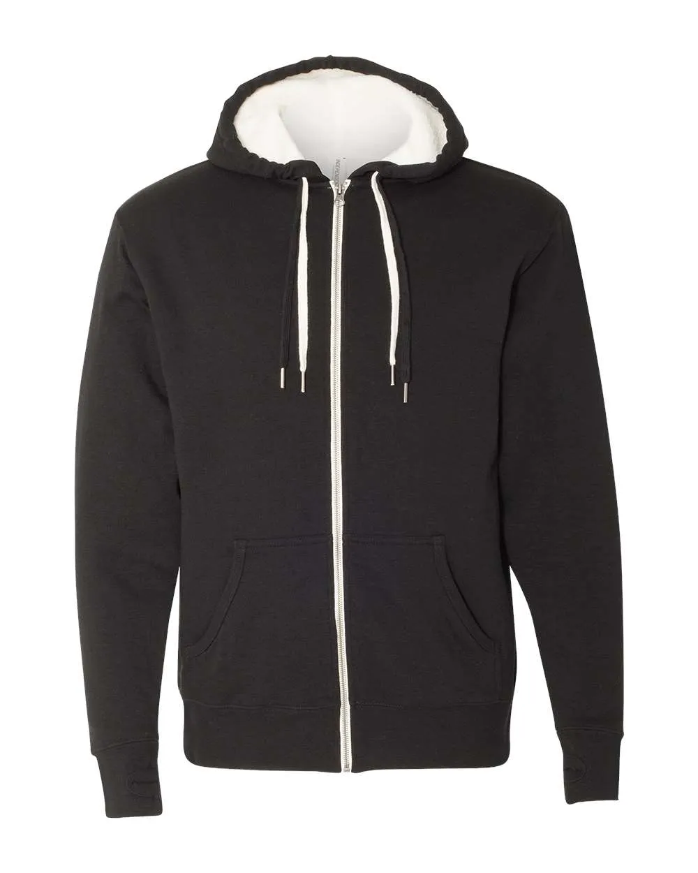 Unisex Heavyweight Sherpa Lined Heather Zip Hood