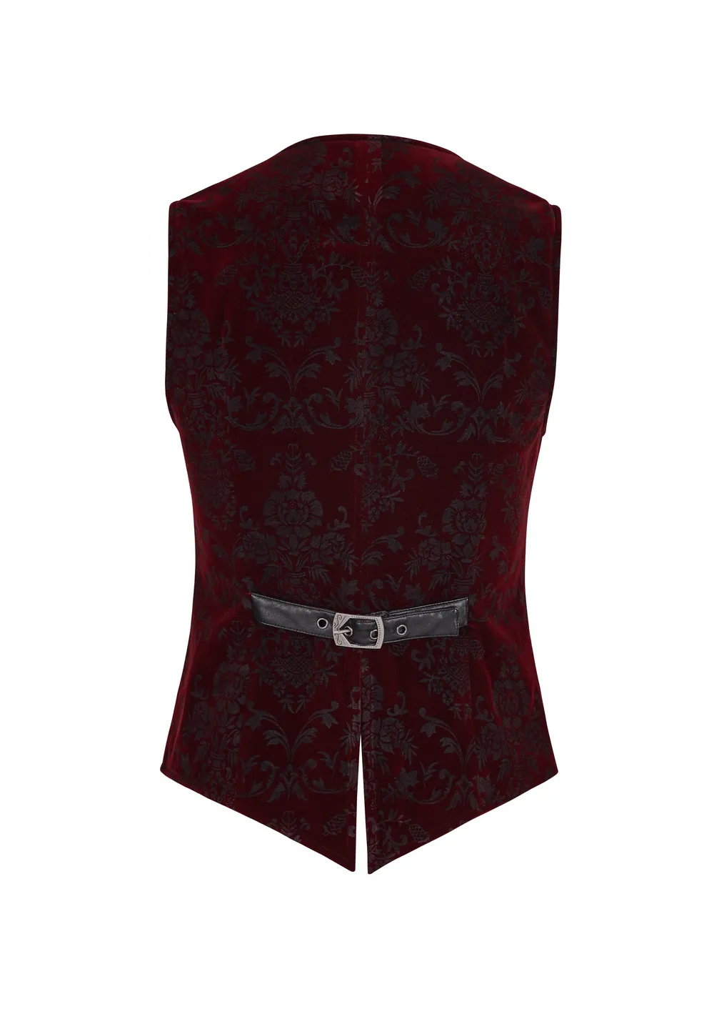 Victorian-Inspired Gothic Velveteen Printed Waistcoat