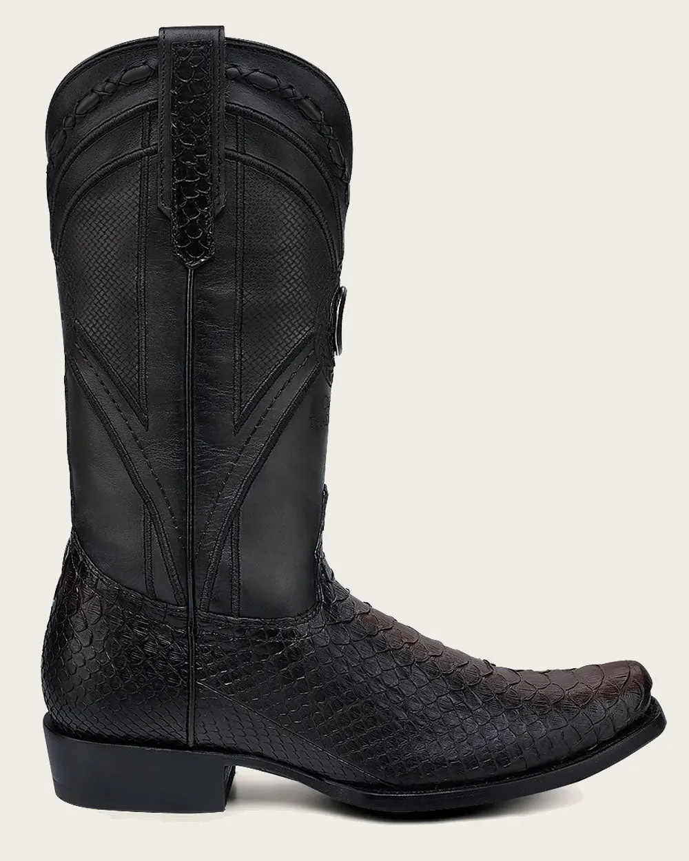 Western dark brown cowboy boot