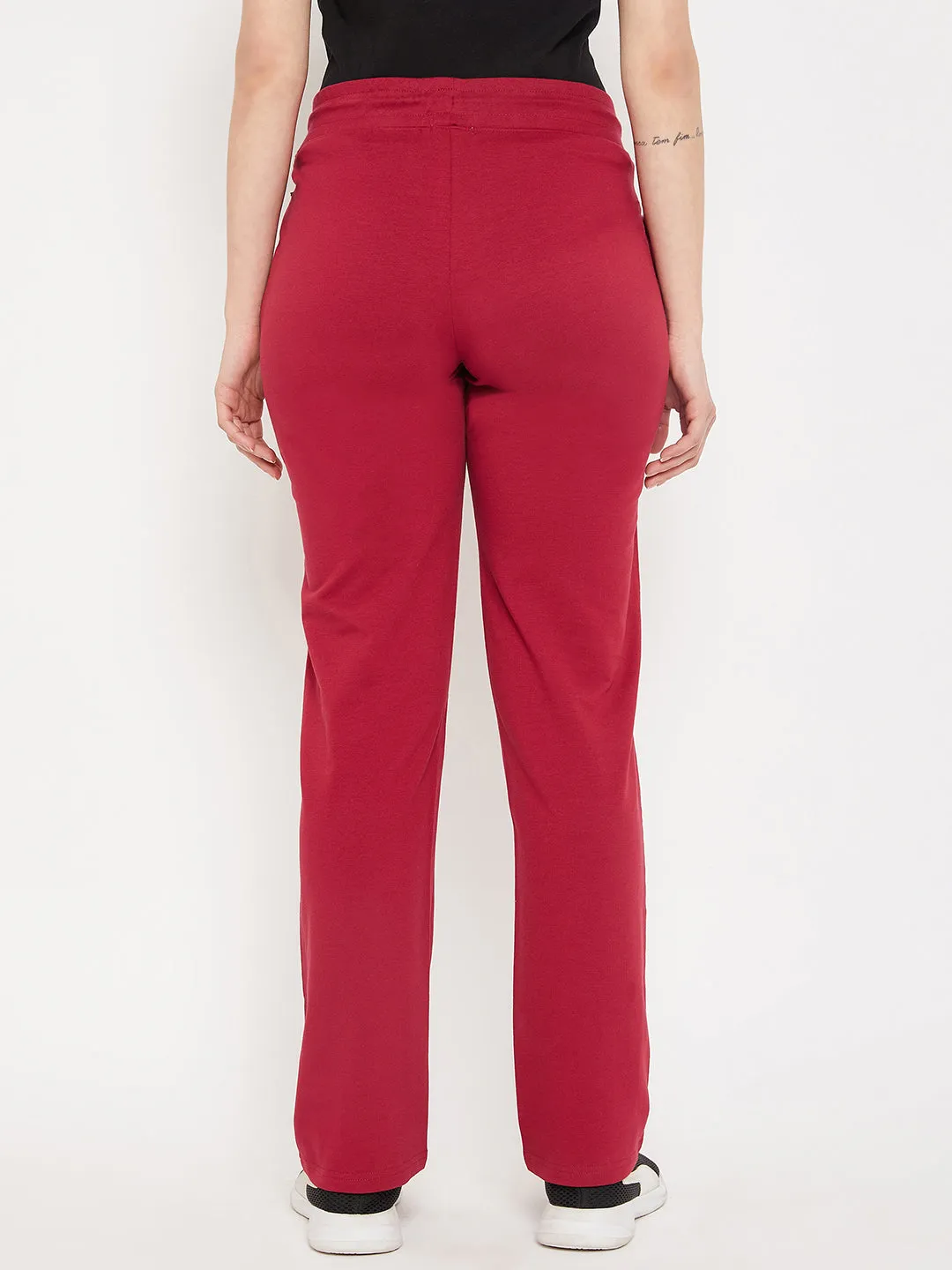 Women Maroon Track Pant