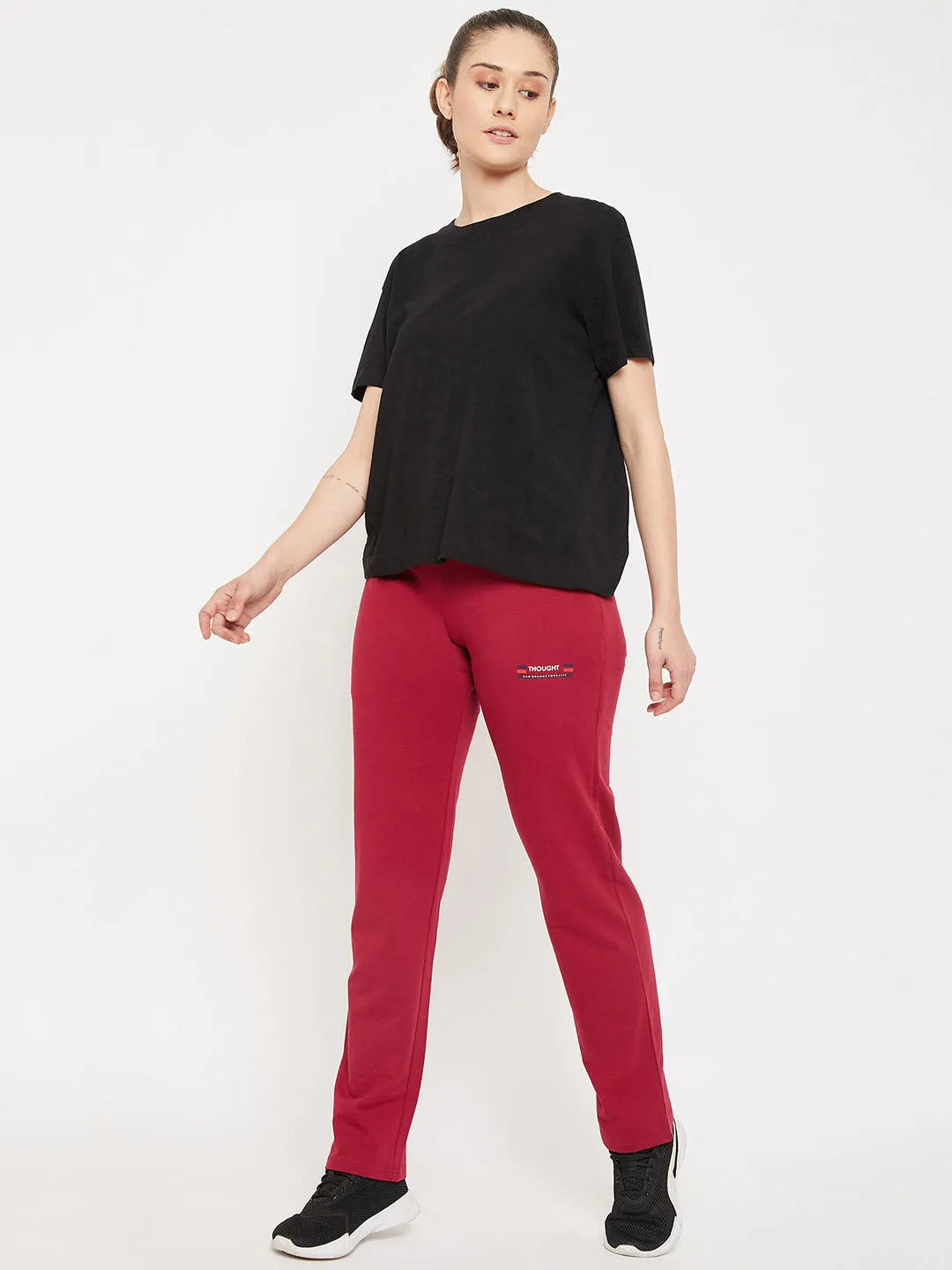 Women Maroon Track Pant