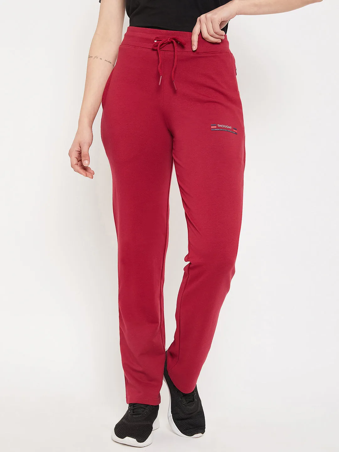 Women Maroon Track Pant