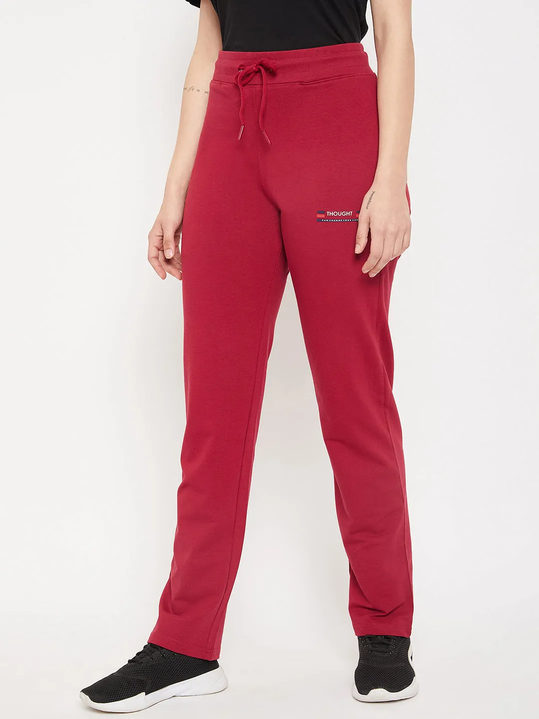 Women Maroon Track Pant