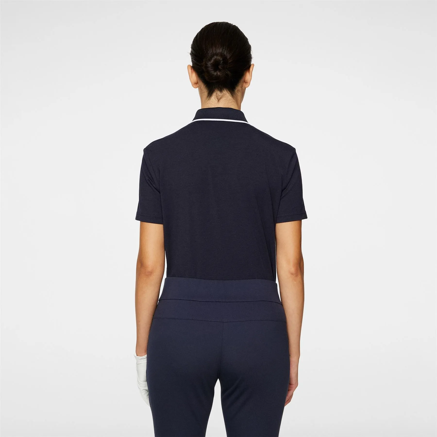 Womens Lille Soft Touch Polo Navy Melange - AW24