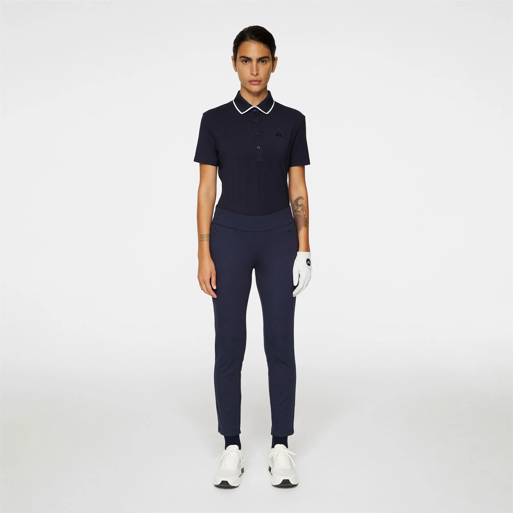 Womens Lille Soft Touch Polo Navy Melange - AW24