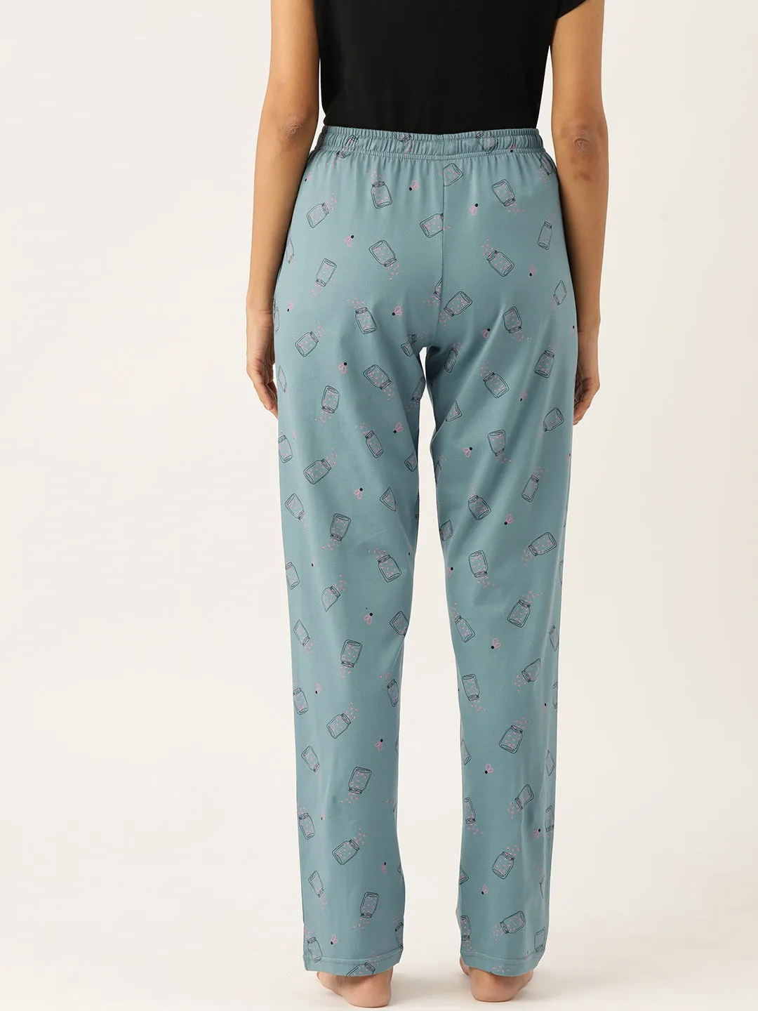 Women's Printed Cotton Sea Green Lounge Pants | LDLW-2320-1 |